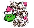 Grinch Christmas DTF transfer design