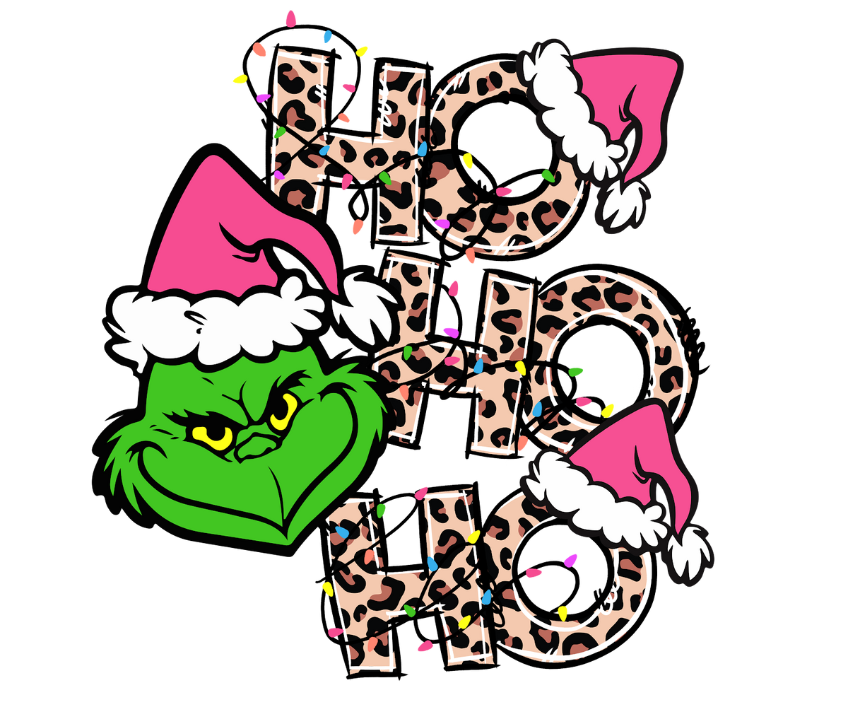 Grinch Christmas DTF transfer design