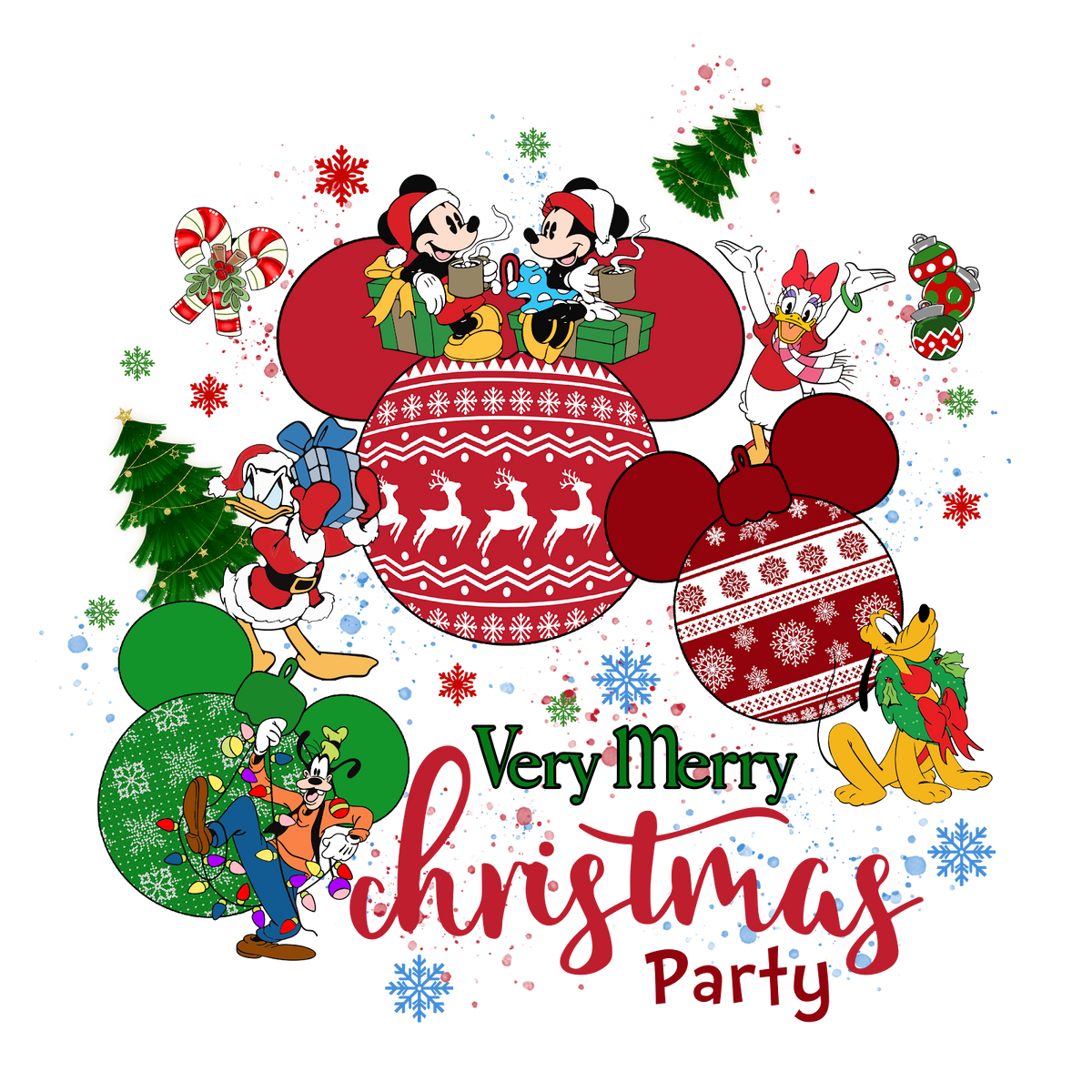 Christmas DTF transfer design