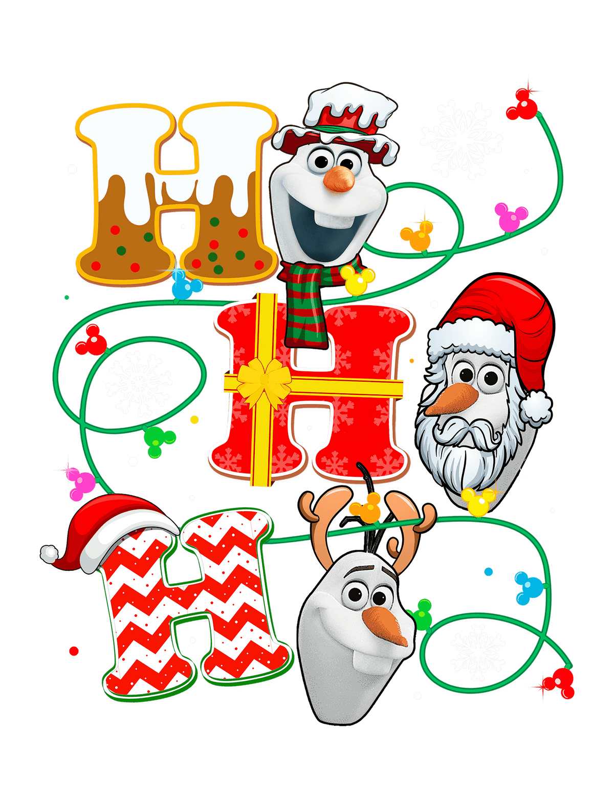 Christmas DTF transfer design