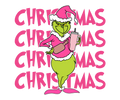 Grinch Christmas DTF transfer design