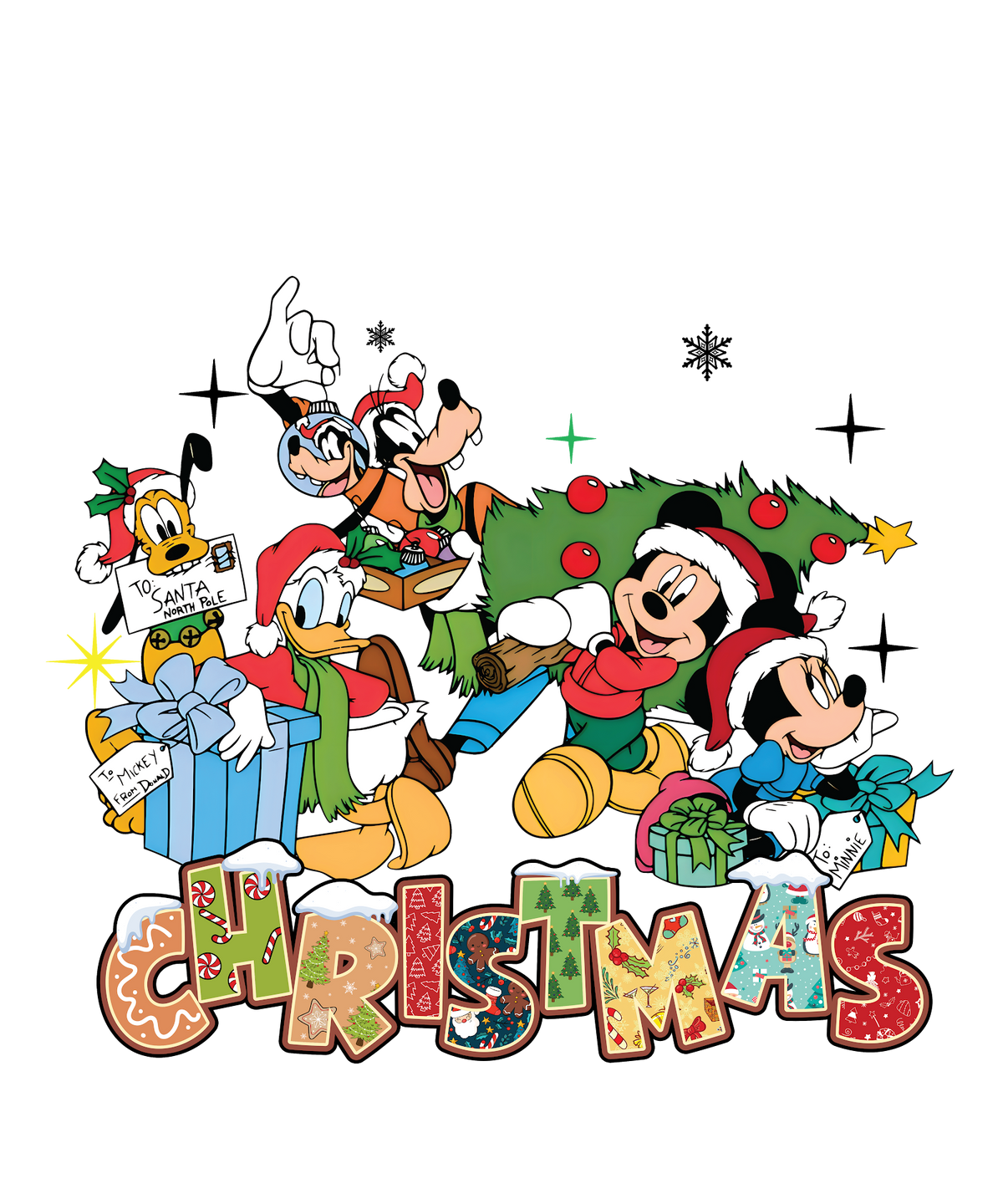 Christmas DTF transfer design