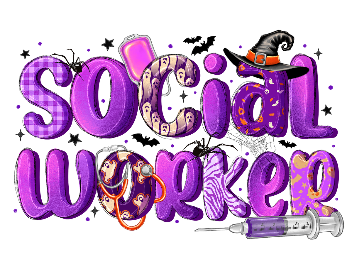 Social Worker Halloween DTF Transfer