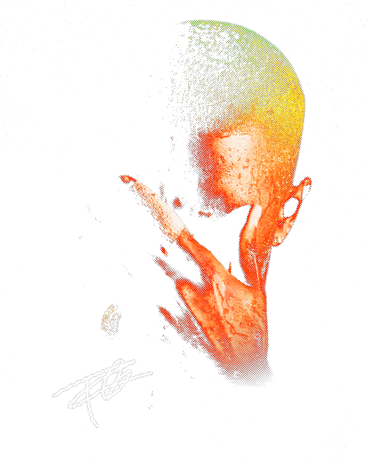 Halftone DTF transfer design