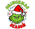 Grinch Christmas DTF transfer design