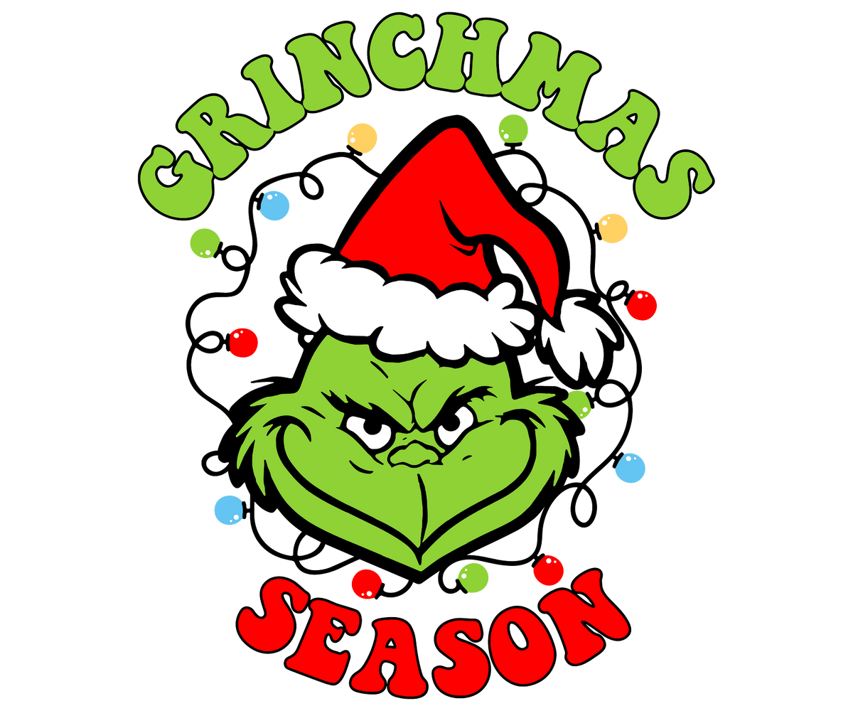 Grinch Christmas DTF transfer design
