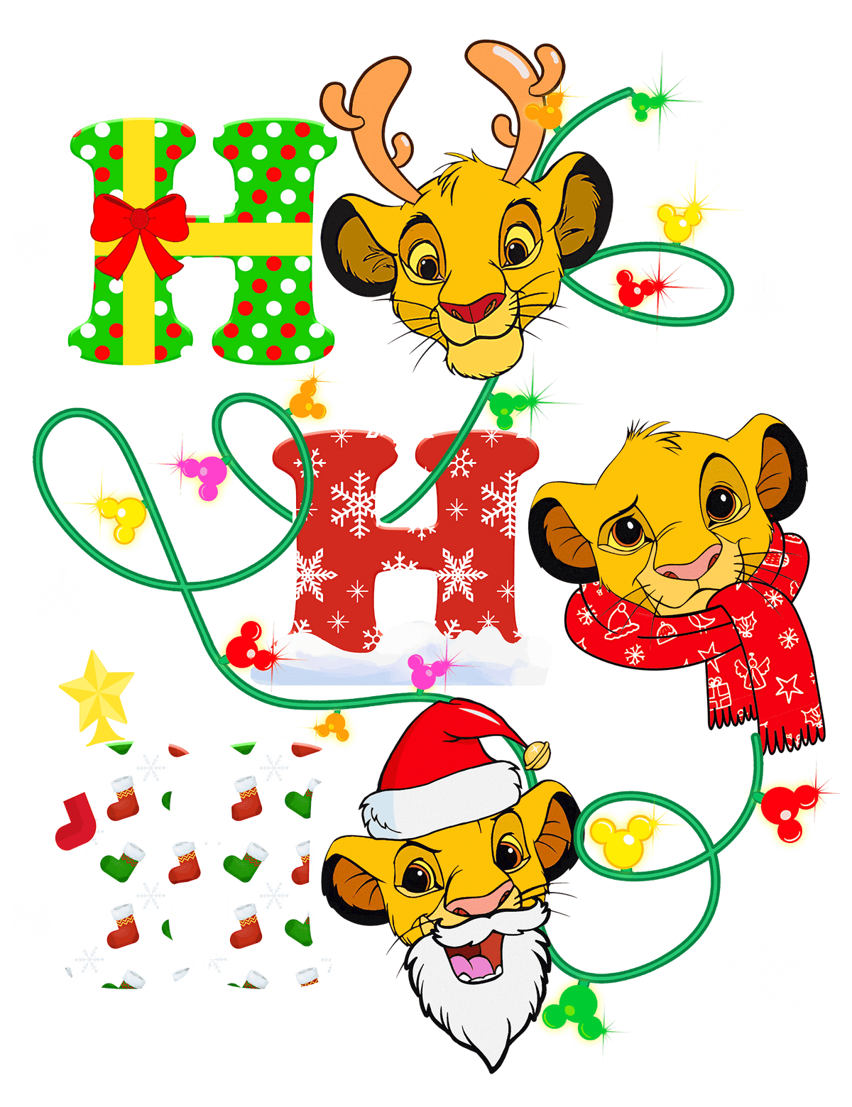Christmas DTF transfer design