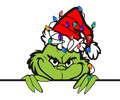 Grinch Christmas DTF transfer design