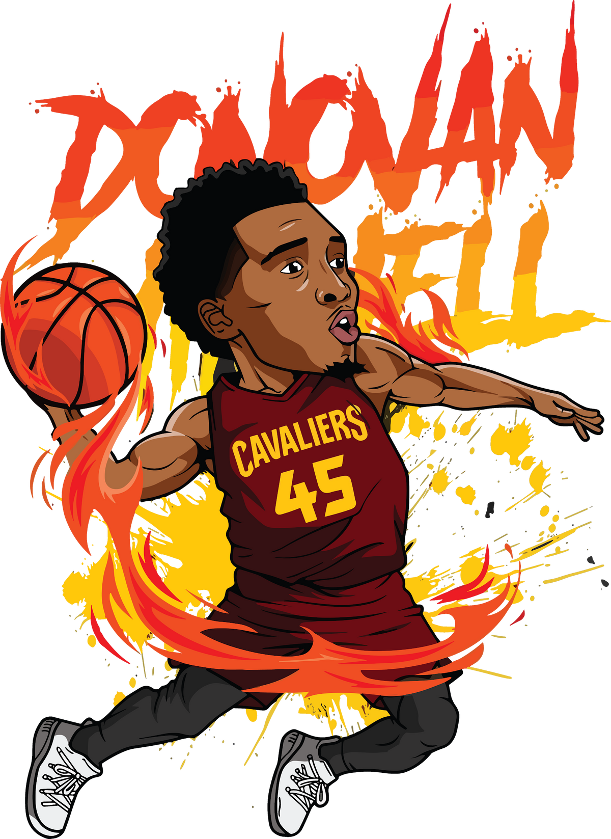 Basketball DTF transfer design