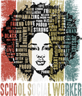School Social Worker Black History Month DTF Transfer (Style 2)