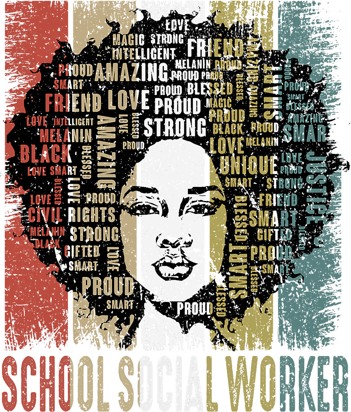 School Social Worker Black History Month DTF Transfer (Style 2)