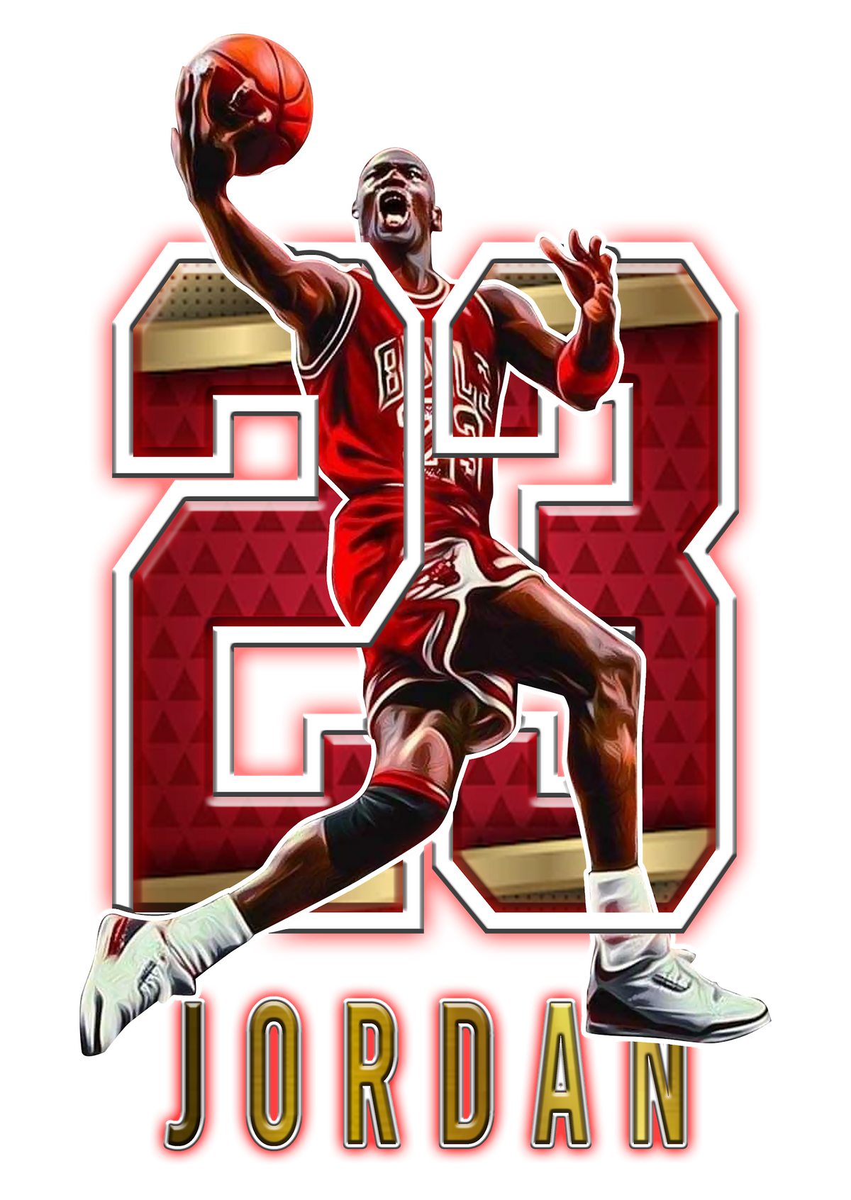Basketball DTF transfer design