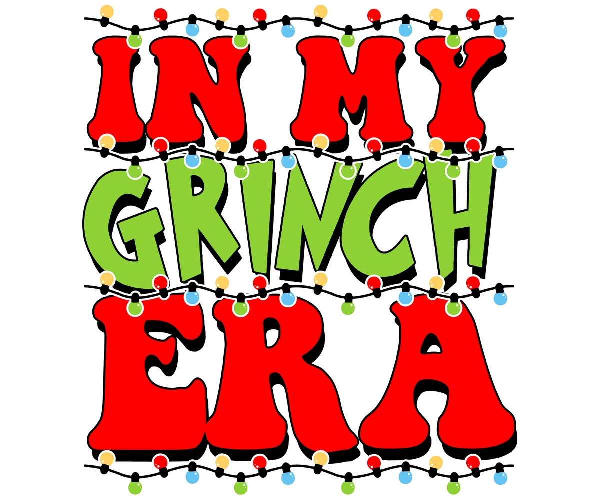 Grinch Christmas DTF transfer design