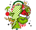 Grinch Christmas DTF transfer design