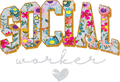 Floral Social Worker DTF Transfer