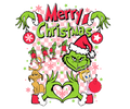 Grinch Christmas DTF transfer design