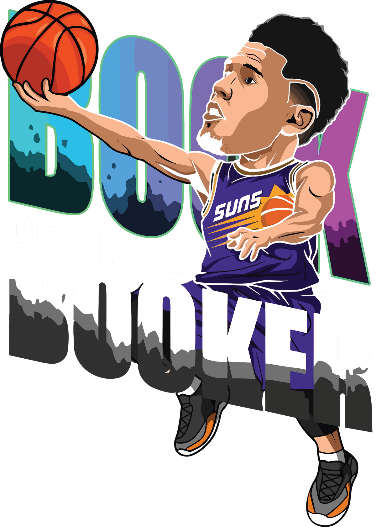 Basketball DTF transfer design
