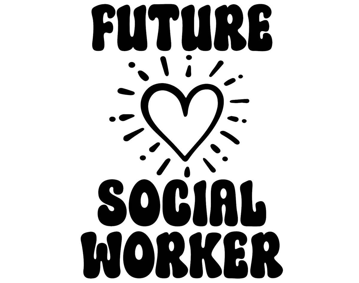 Social Worker DTF transfer design