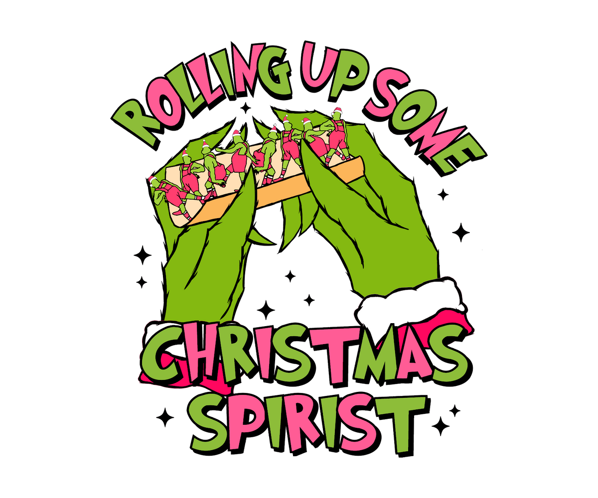Grinch Christmas DTF transfer design