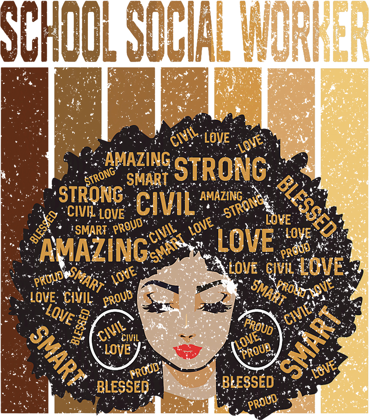 School Social Worker Black History Month DTF Transfer