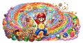 Mario UV printed glass tumbler wrap design