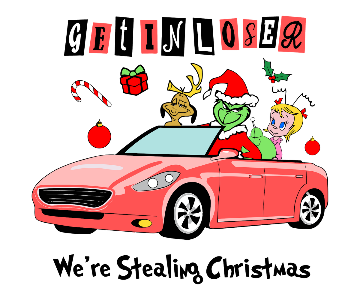 Grinch Christmas DTF transfer design