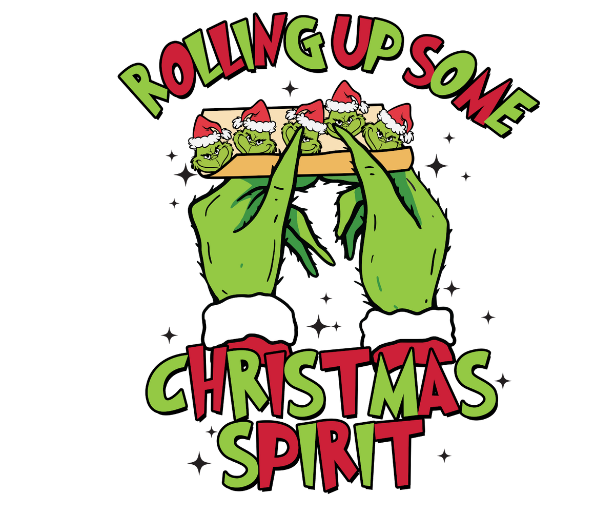 Grinch Christmas DTF transfer design