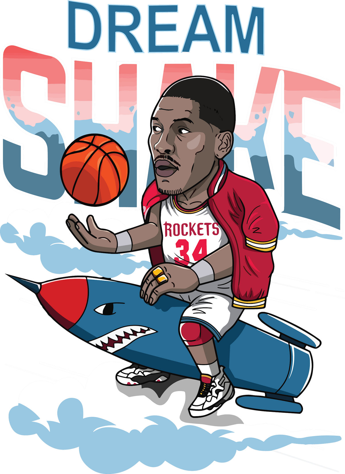 Basketball DTF transfer design