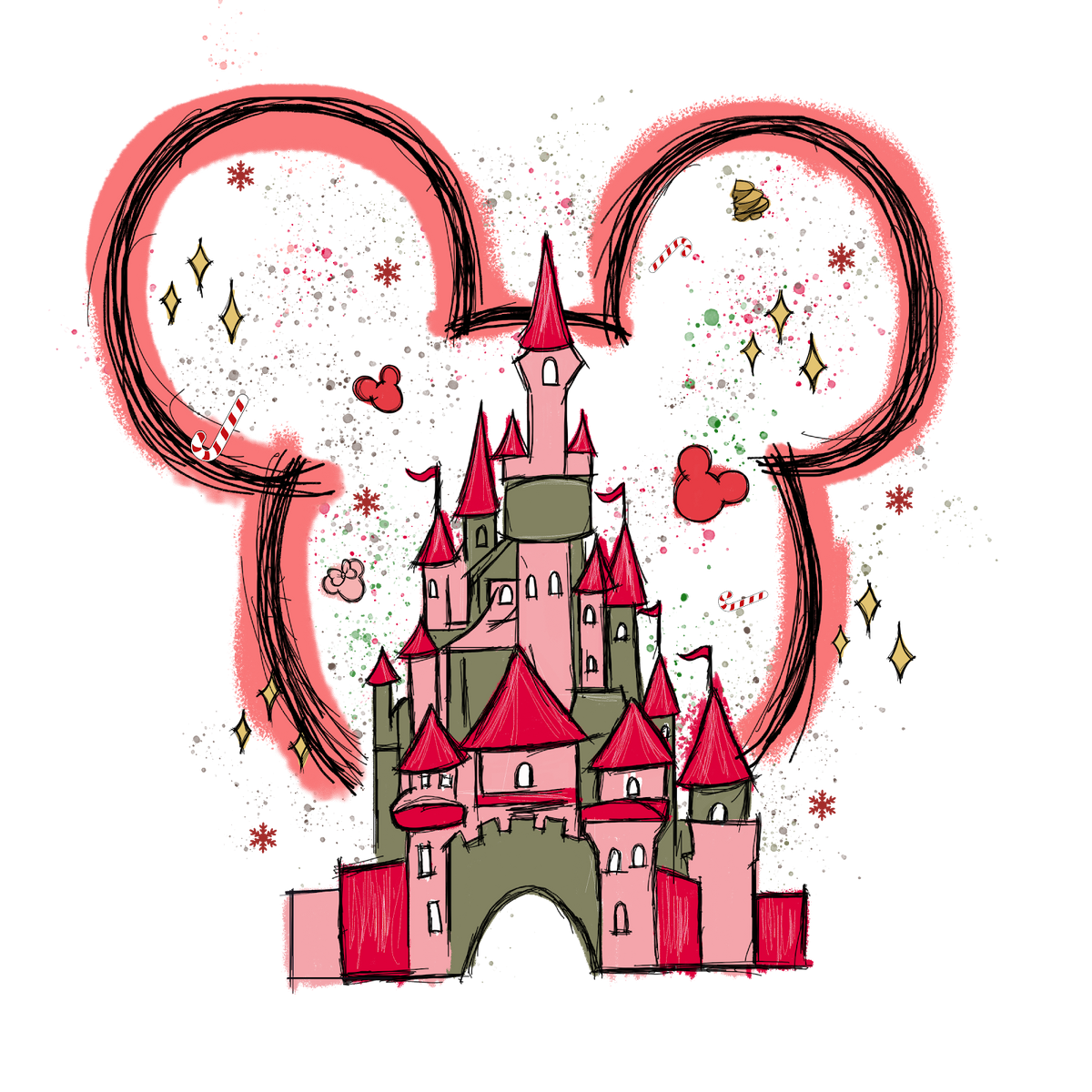 Christmas DTF transfer design