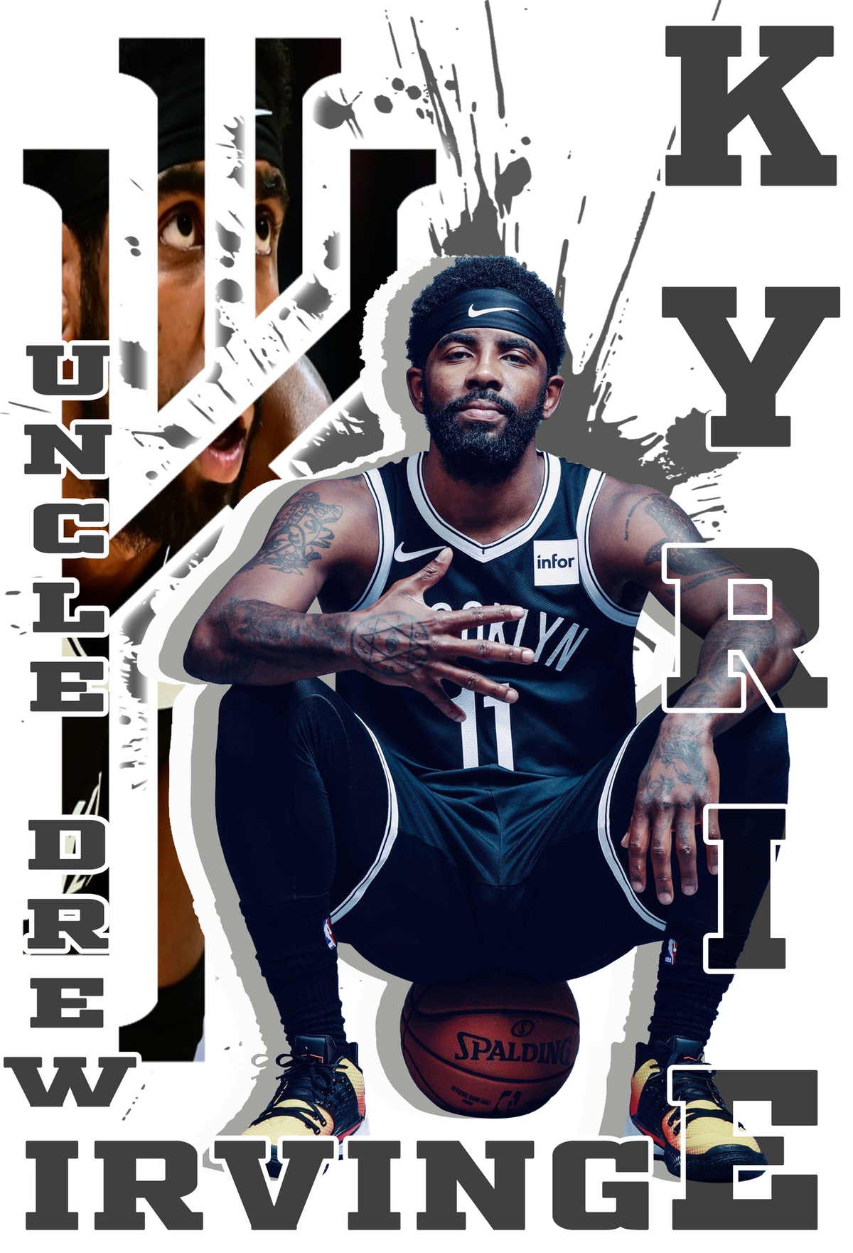 Basketball DTF transfer design