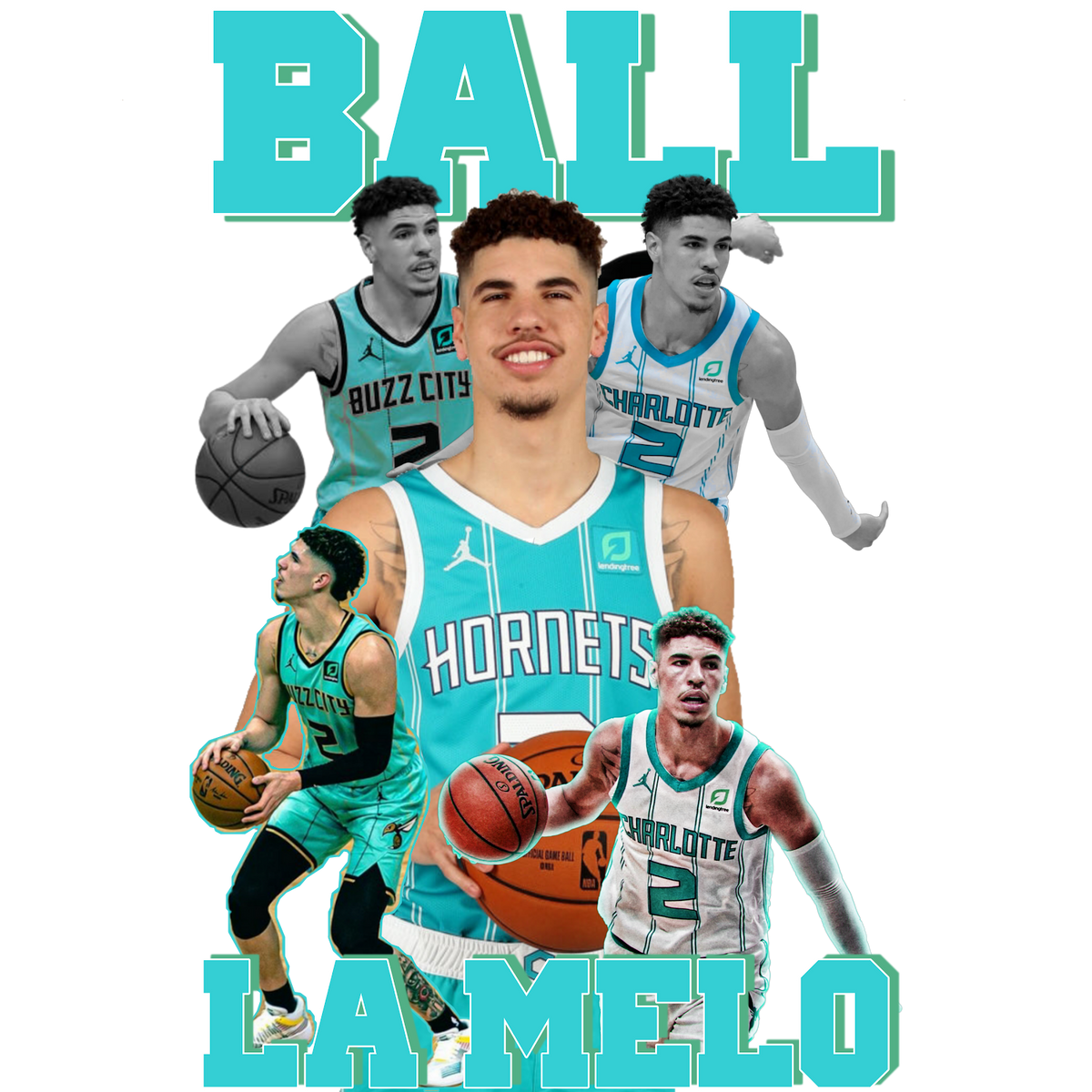 Basketball DTF transfer design