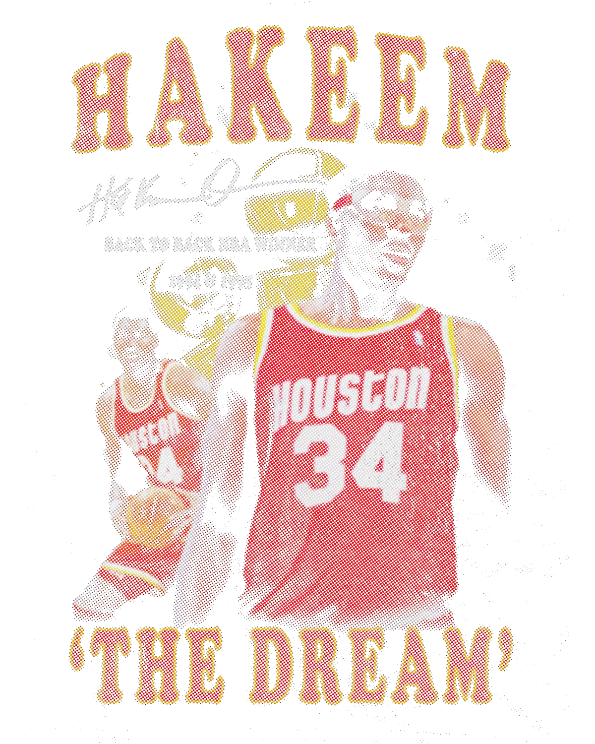 Halftone DTF transfer design