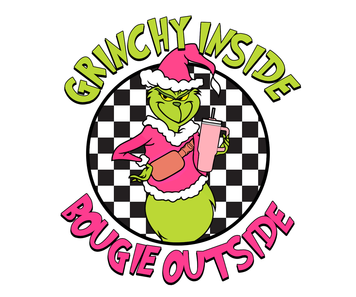 Grinch Christmas DTF transfer design