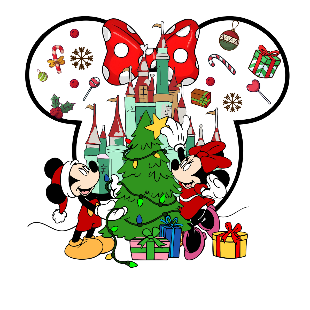 Christmas DTF transfer design