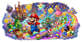 Mario UV printed glass tumbler wrap design