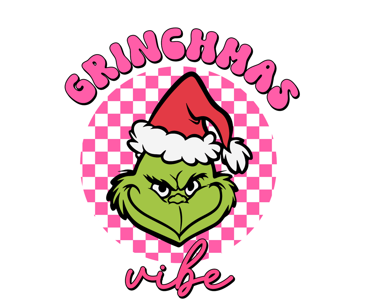 Grinch Christmas DTF transfer design