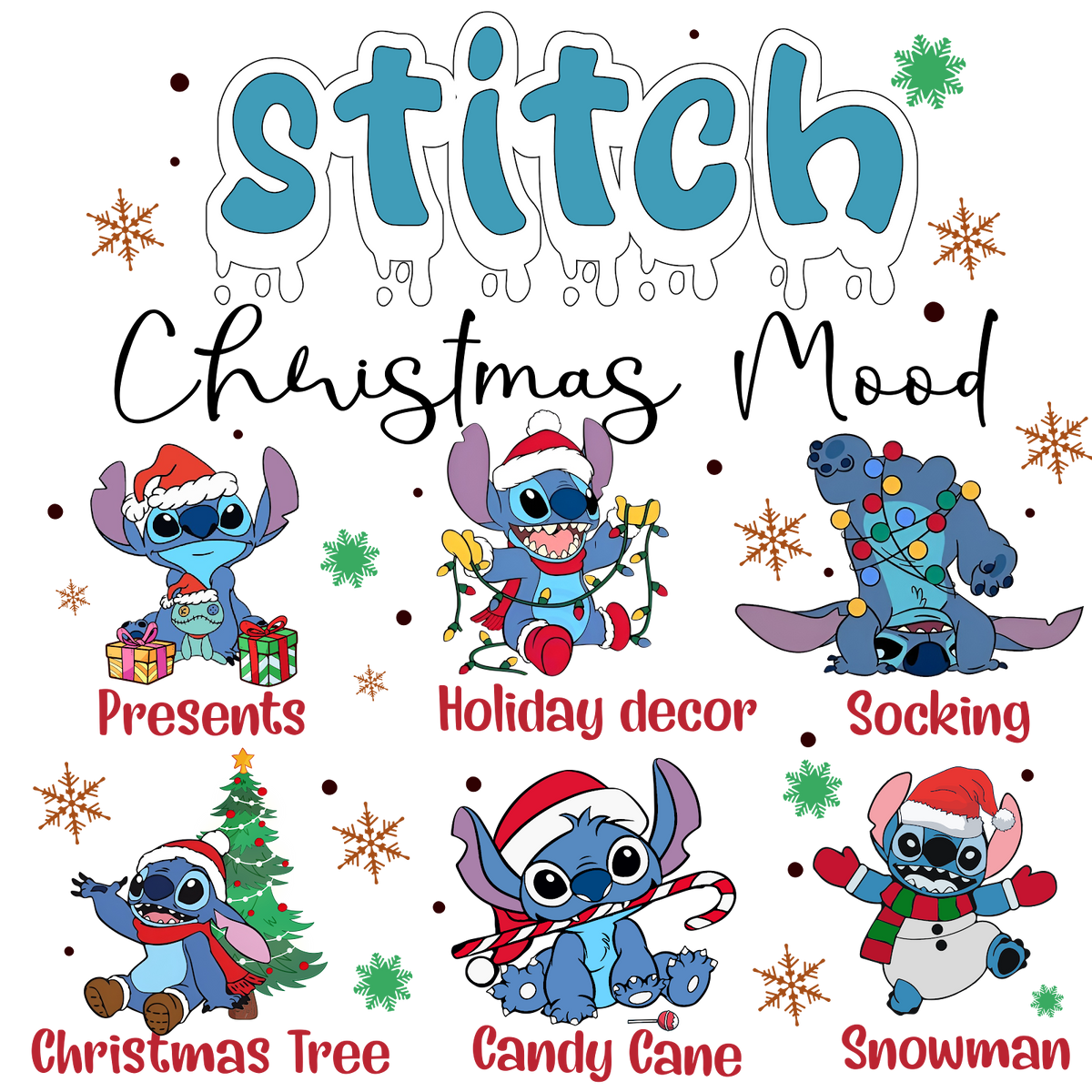 Christmas DTF transfer design