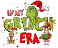 Grinch Christmas DTF transfer design