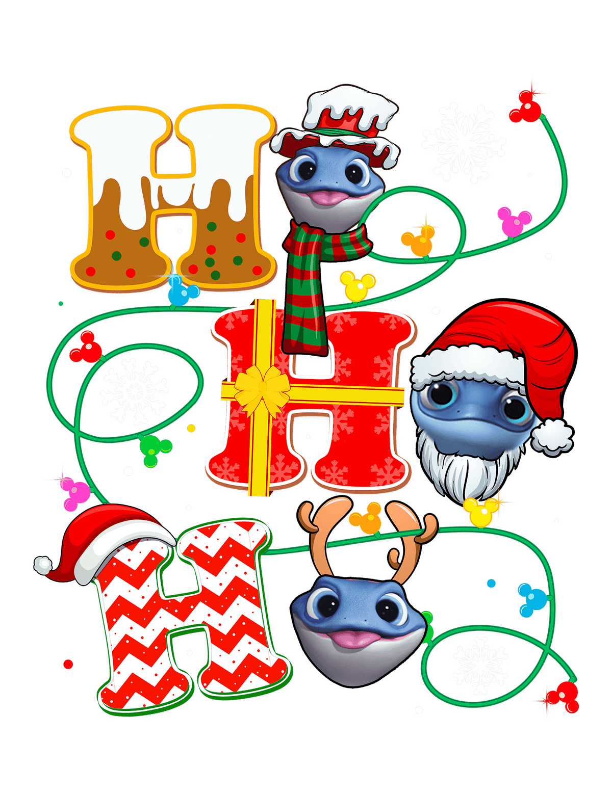 Christmas DTF transfer design
