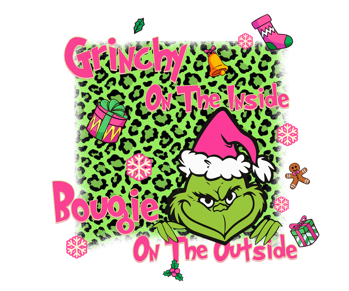 Grinch Christmas DTF transfer design