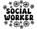 Social Worker DTF transfer design