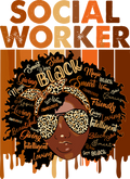 Social Worker DTF transfer design