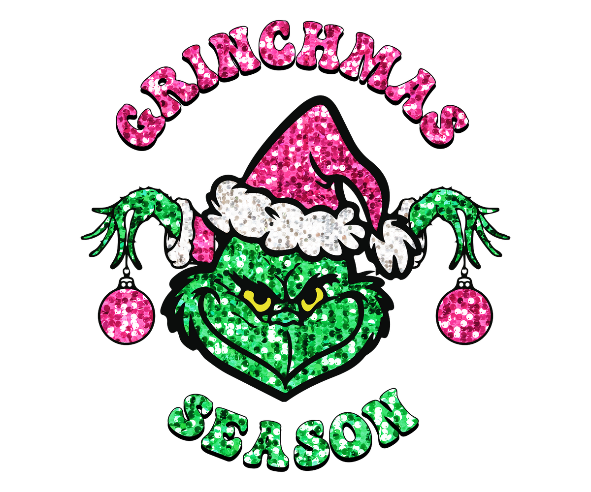 Grinch Christmas DTF transfer design