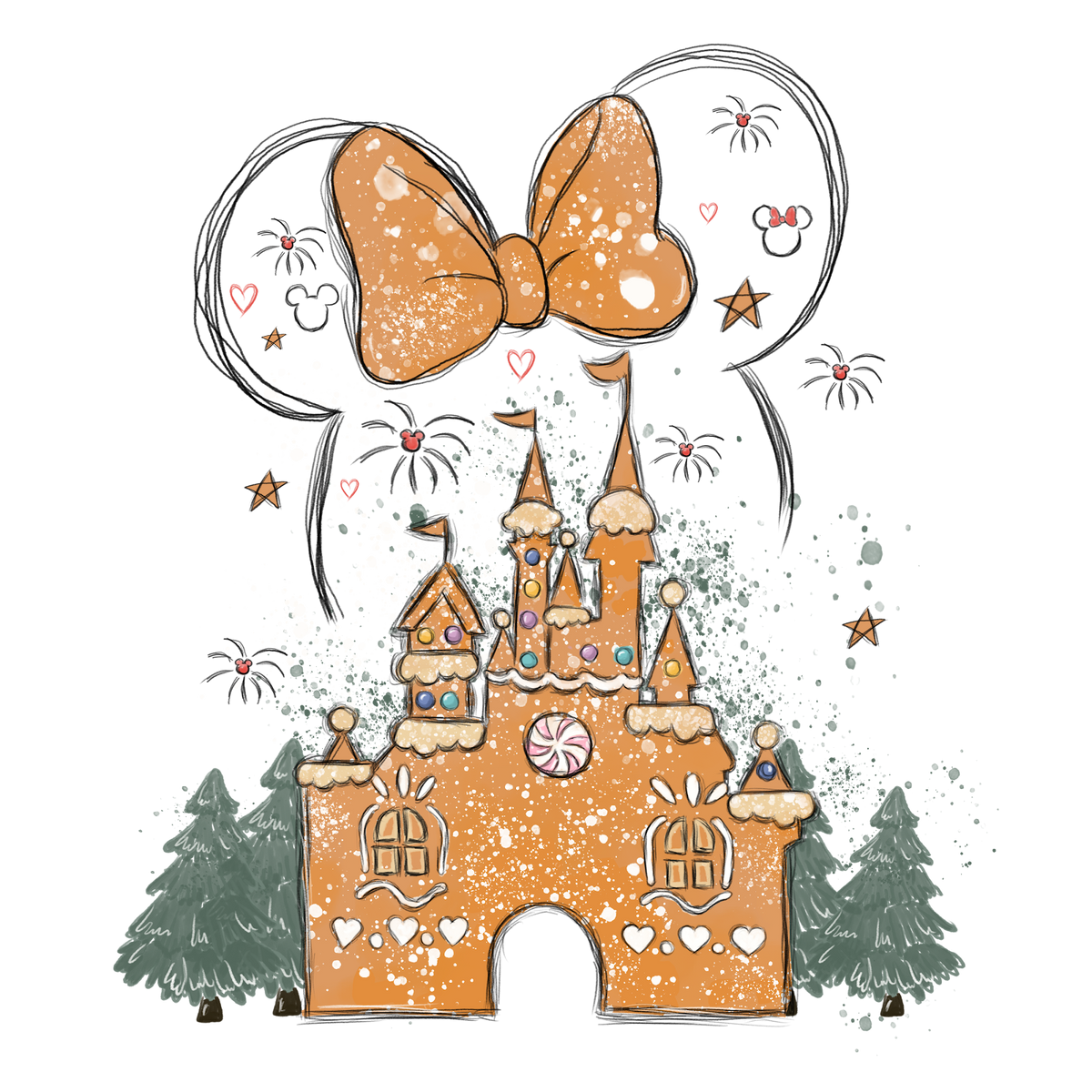 Christmas DTF transfer design