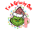 Grinch Christmas DTF transfer design