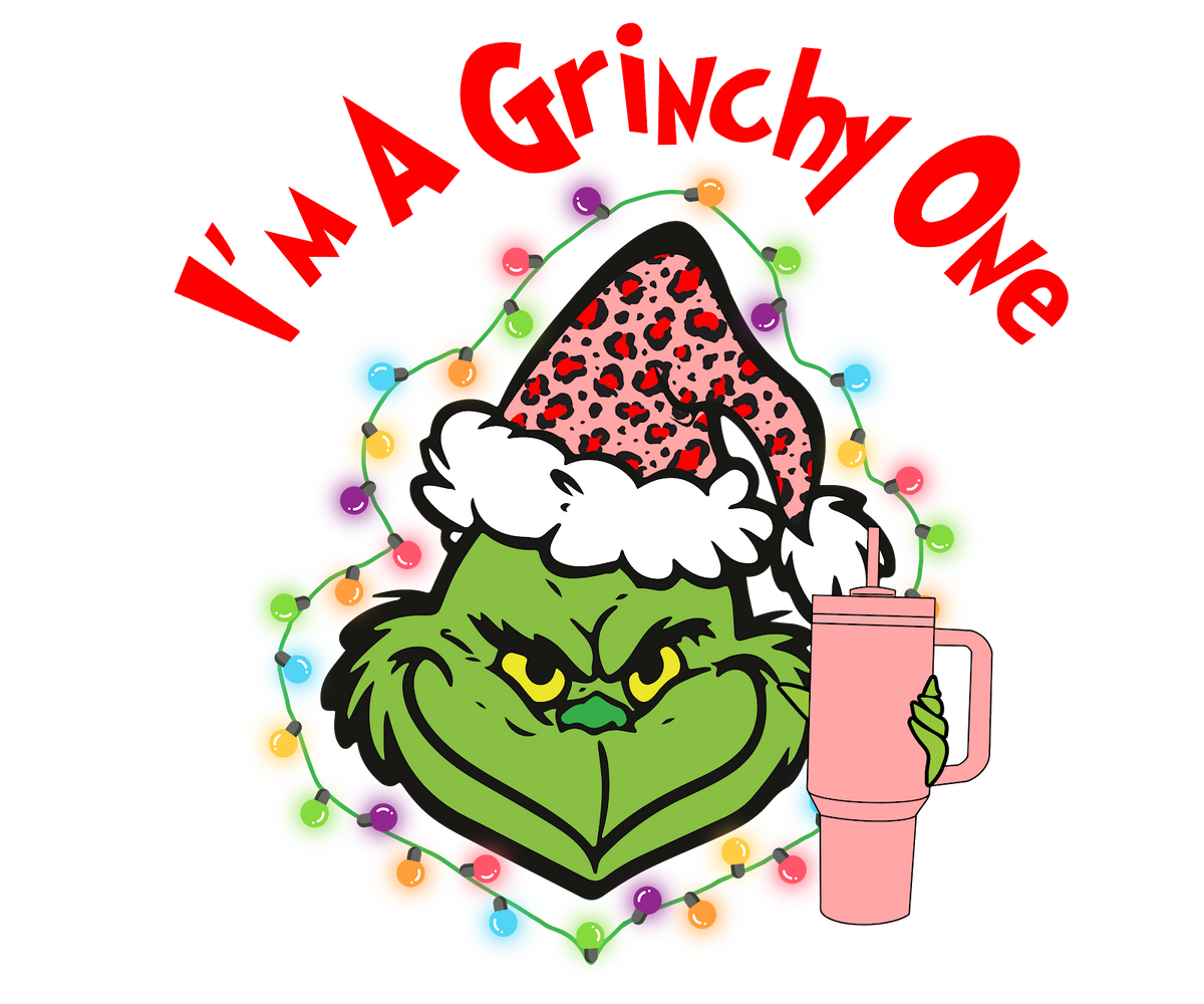 Grinch Christmas DTF transfer design