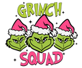 Grinch Christmas DTF transfer design