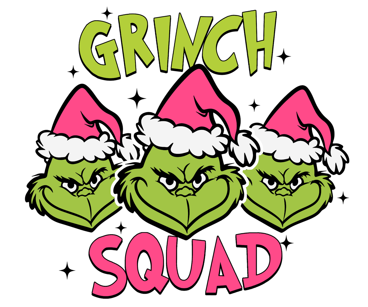 Grinch Christmas DTF transfer design