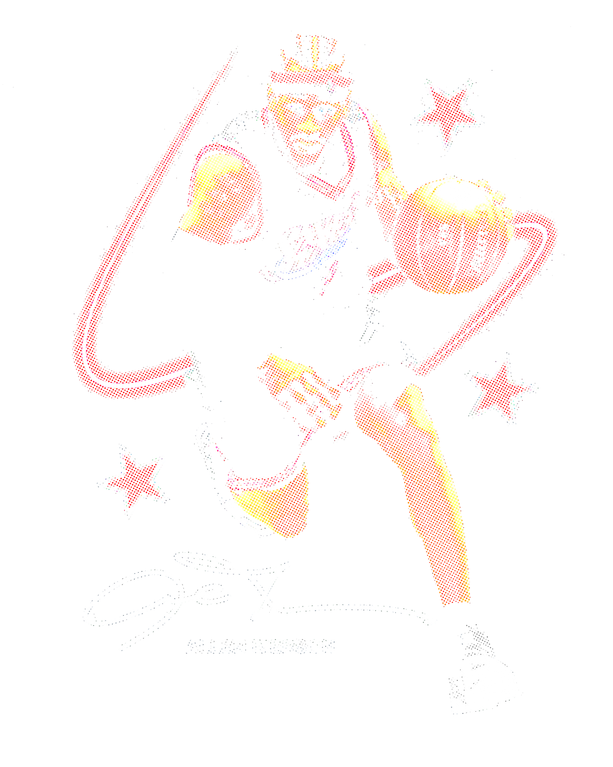 Halftone DTF transfer design