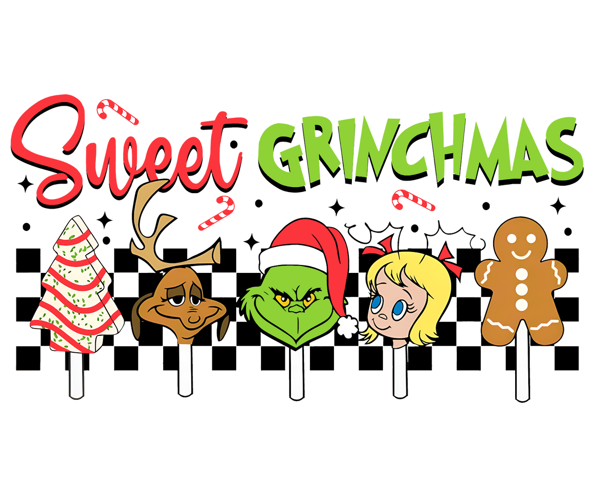 Grinch Christmas DTF transfer design